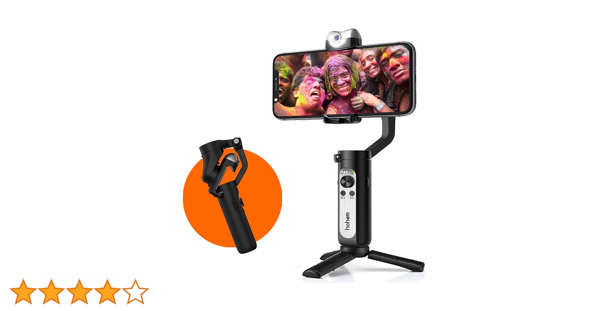 最新　Hohem iSteady V2 スマホジンバル 折りたたみ式 片手持ち Amazon.co.jp: Hohem V2 スマホジンバル 折りたたみ式 263g超